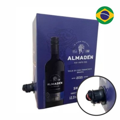21218 - vinho tinto 5L seco shiraz Almadén Miolo