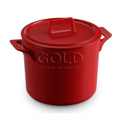 21455 - Caçarola alta com tampa 24cm 7,5l cerâmica vermelho clear  Ceraflame un