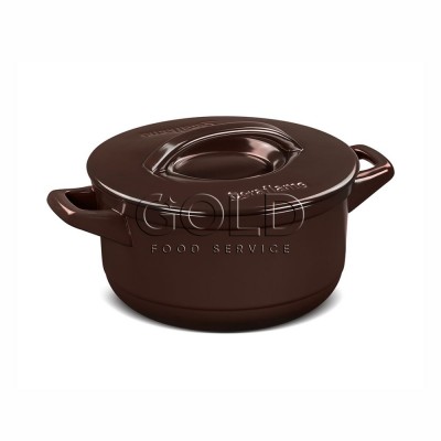 21466 - Caçarola com tampa 24cm 4,3l cerâmica marrom duo  Ceraflame un