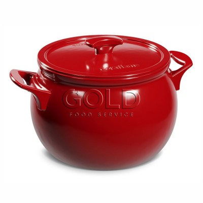 21473 - Caçarola com tampa 24cm 7l cerâmica vermelho New premiere  Ceraflame un