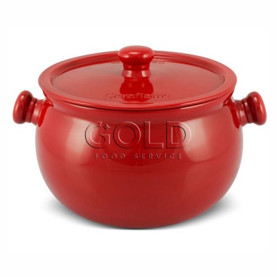 21479 - Caçarola com tampa 24cm 7l cerâmica vermelho premiere  Ceraflame un