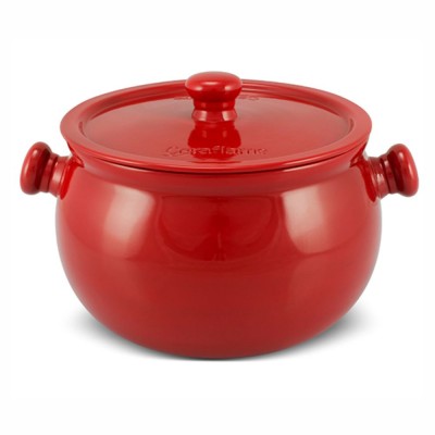 21479 - Caçarola com tampa 24cm 7l cerâmica vermelho premiere  Ceraflame un