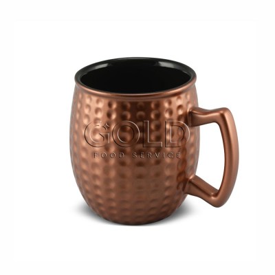 21481 - caneca 350ml cerâmica moscow mule cobre envelhecido  Ceraflame un