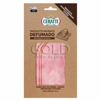 21486 - macinato (presunto) de pernil cozido e defumado fatiado Ceratti 100g