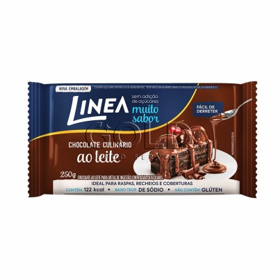 21548 - barra chocolate culinário ao leite Linea 250g