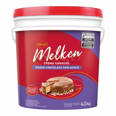 21585 - ganache chocolate ao leite com avelã 4kg Melken Harald