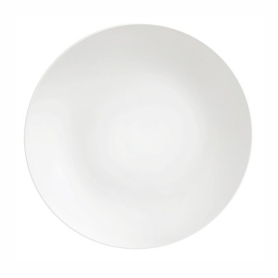 21658 - prato raso 28cm com borda curta branco porcelana Paola Tramontina un