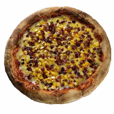 21682 - pizza grande milho e bacon congelada Boros 30cm 650g