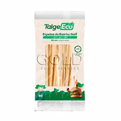 21698 - espeto de bambu tipo golf 15cm Talge eco 50un