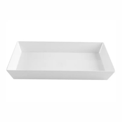 21790 - travessa rasa buffet 50 x 30 x 6,5cm 1/1 branca melamina Gourmet Mix un