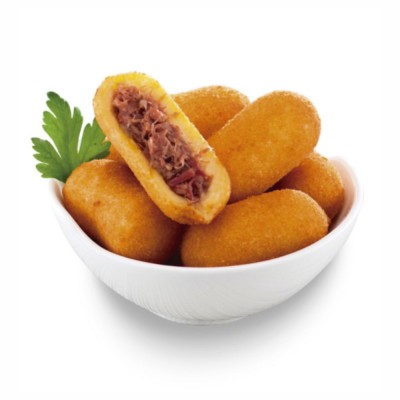 21820 - bolinho de carne seca mandioca congelado 20gr Oyshi 2kg