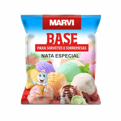 21876 - base em pó P/sorvete nata especial Marvi 1kg