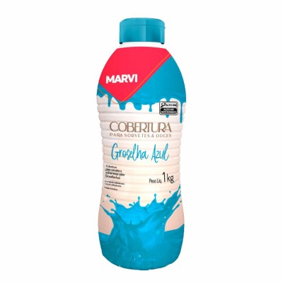 21877 - cobertura para sorvete groselha azul Marvi 1kg