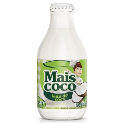 2296 - leite coco 15% gordura Mais Coco garrafa 200ml