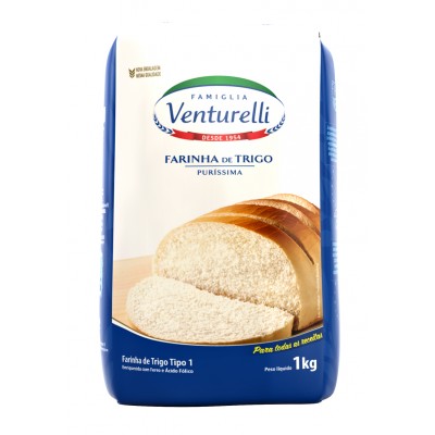 2581 - Farinha de trigo 1kg puríssima Famiglia Venturelli
