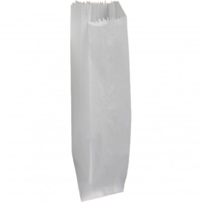 3545 - saco de papel branco para talher 6 x 23cm 500un