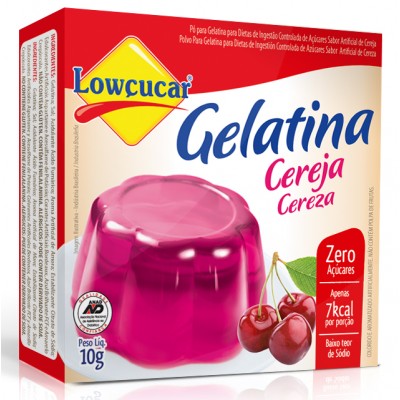 5222 - gelatina diet cereja Lowçúcar 10g