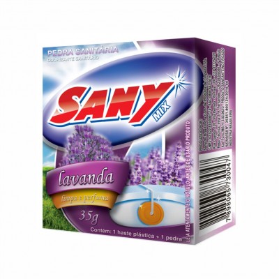 5255 - pedra sanitária com haste plástica lavanda Sany 35g