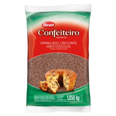 5924 - granulado crocante forneável chocolate preto confeiteiro 1,05kg