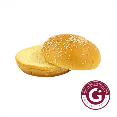 8510 - pão brioche Prime com gergelim para hambúrguer Gold cx 6 pct x 6 pães 60g assado congelado