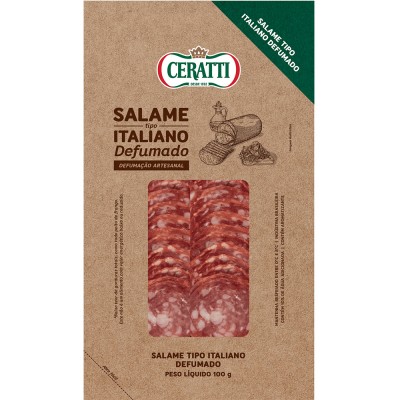 8564 - salame italiano defumado fatiado Ceratti 100g